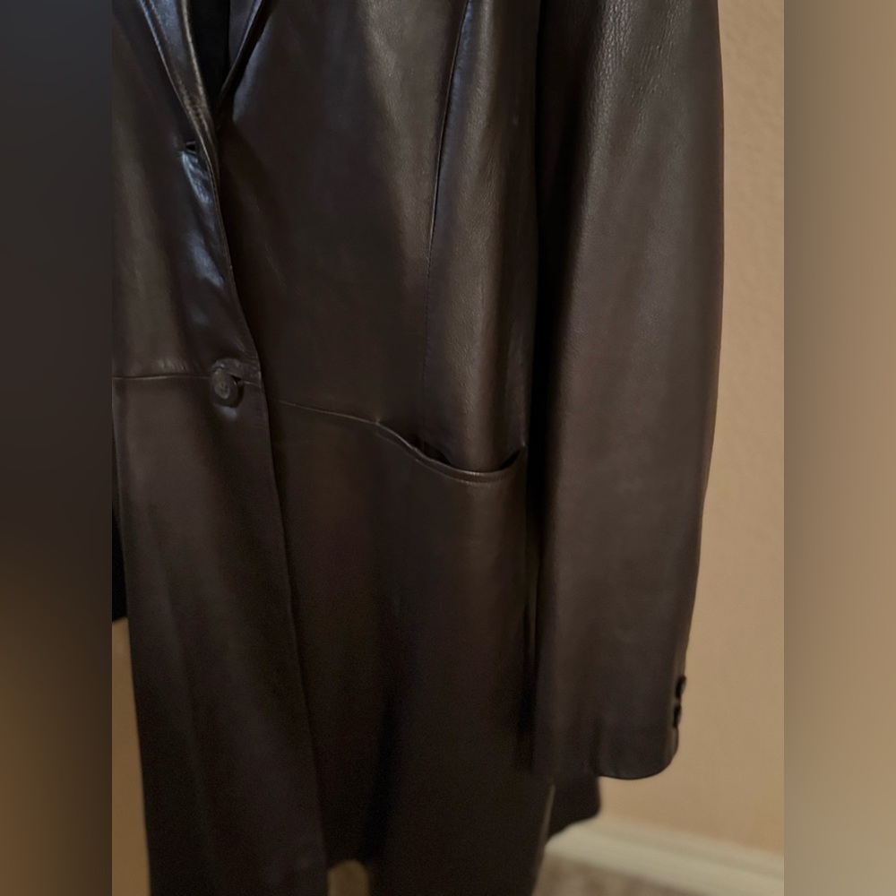 Preston & York Women Soft Genuine Lamb Skin Leather Jacket brown Size XL - Picture 3 of 8